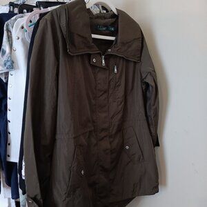 NWT RLL Lauren Olive Green with Brown Tone Weather Jacket